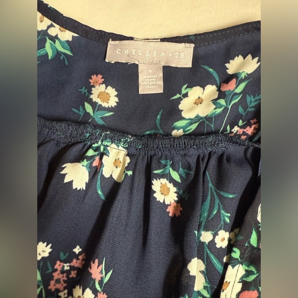 CHELSEA 28 Navy floral tie sleeve wrap maxi dress size S. - Picture 10 of 13